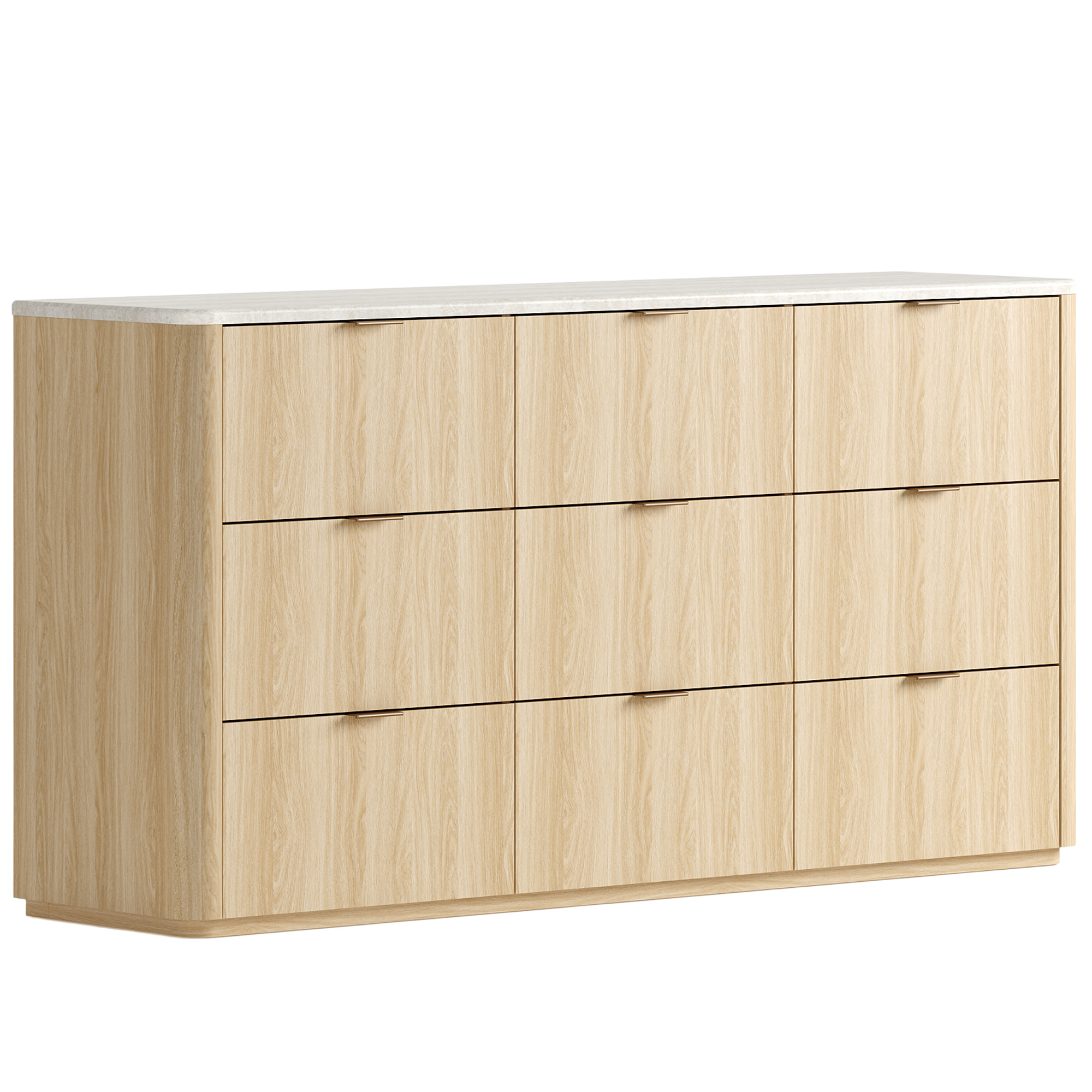 Pre-sale] Travertine Fluted 9-Drawer Dresser, Natural – ModernMate
