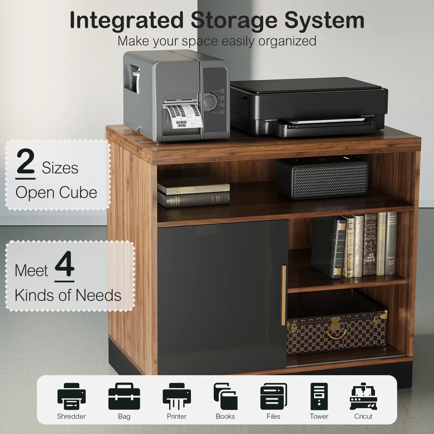 Soren Wood Walnut Lateral Storage Cabinet