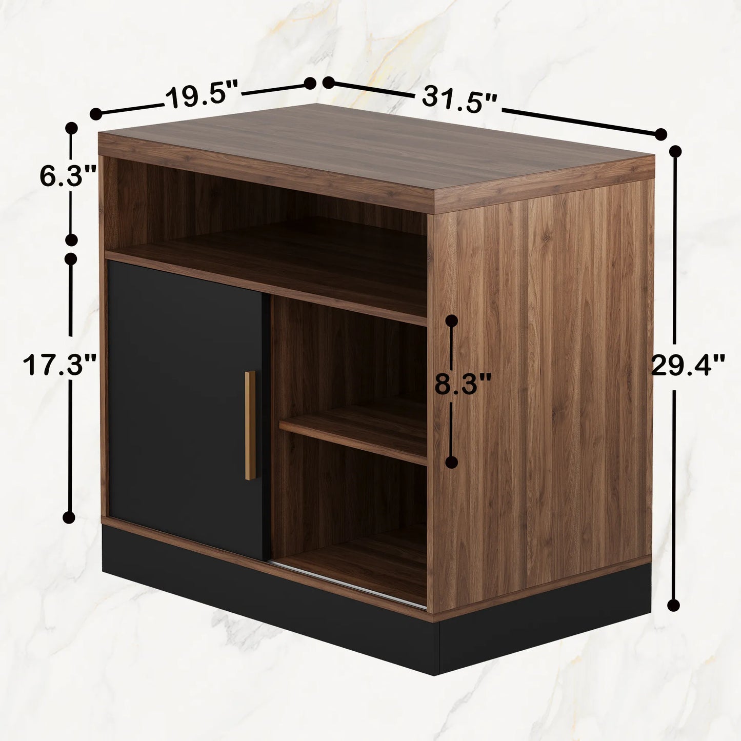 Soren Wood Walnut Lateral Storage Cabinet