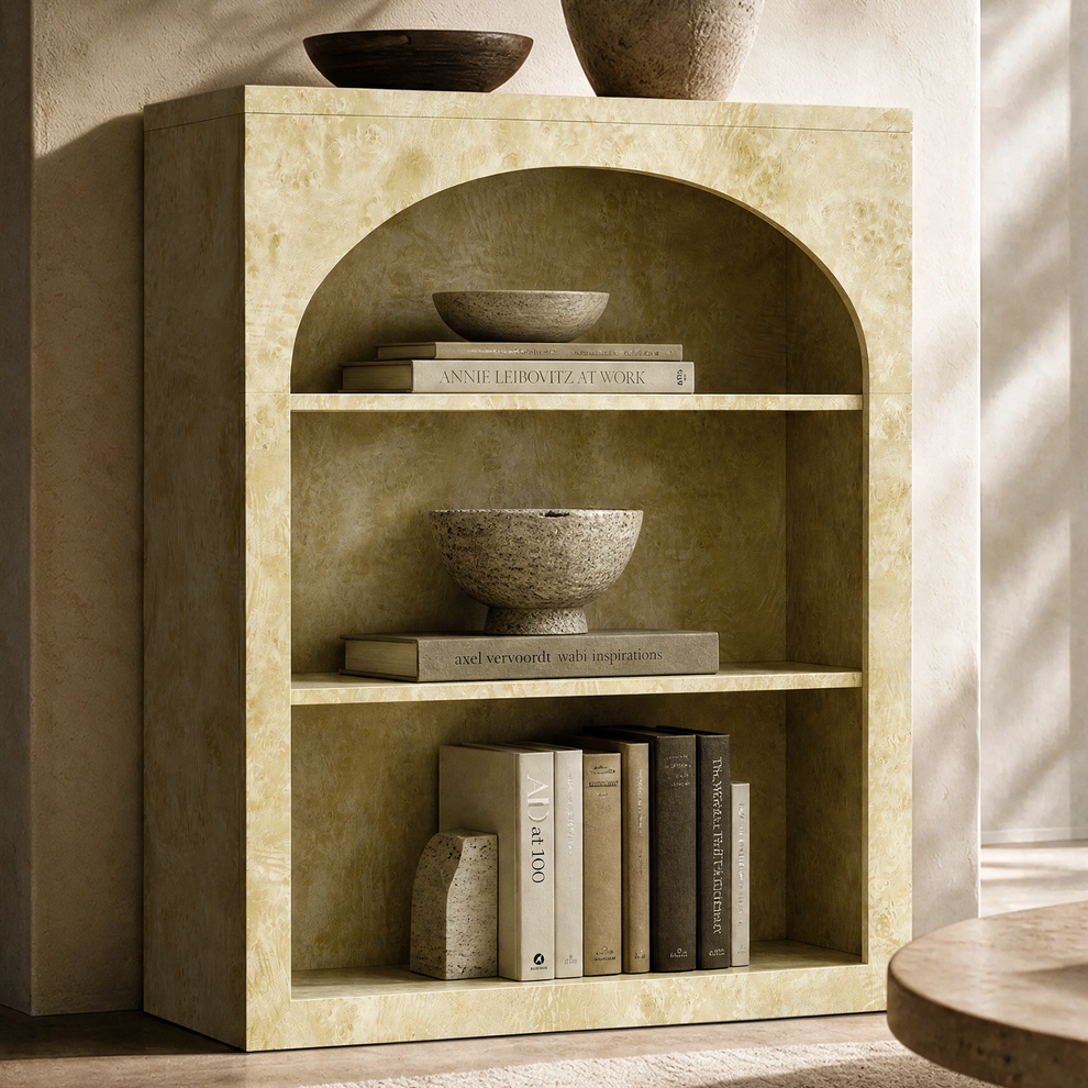 [Pre-sale] Harmo Block 3-Tier Modular Bookshelf, Burl Wood