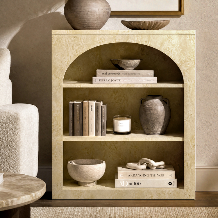 [Pre-sale] Harmo Block 3-Tier Modular Bookshelf, Burl Wood