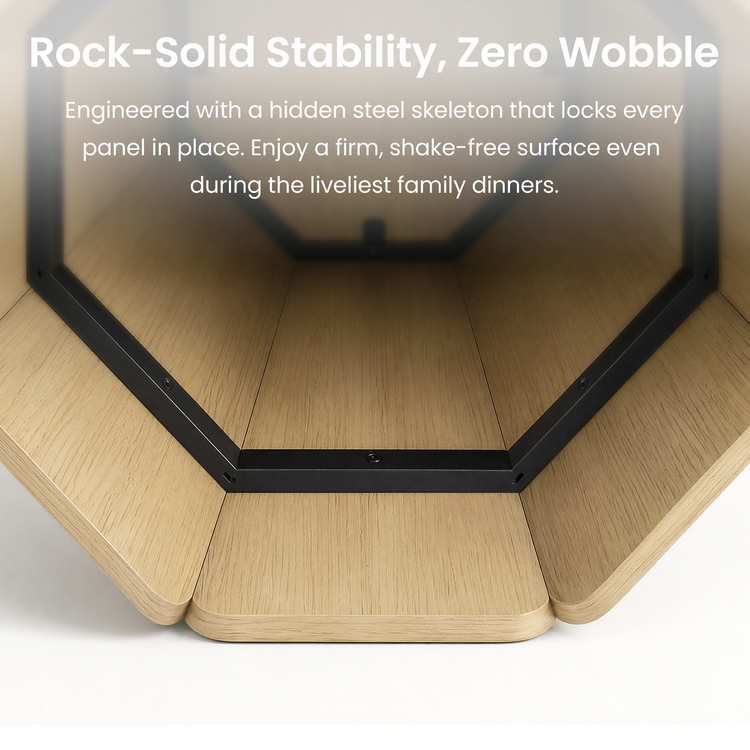 Arlo 43" Round Dining Table for 4 with Wooden Pedestal Base