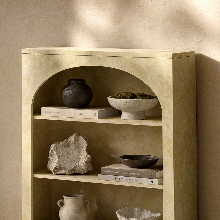 [Pre-sale] Harmo Block 3-Tier Modular Bookshelf, Burl Wood