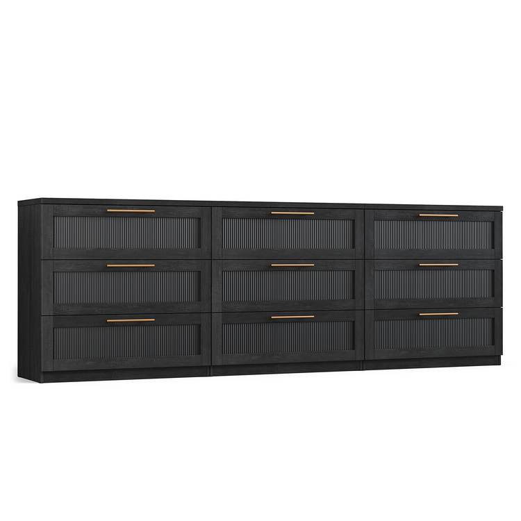 Harmo Block Triple Wave-Panel Dresser (set of 3)