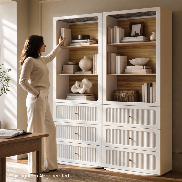 FlexMod 31.5" Modular Fluted 3-Drawer Dresser with Soft-Close Glides