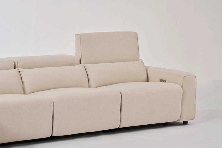 [Pre-Sale] 140" Modern Power Reclining Sofa, 4-Seater Fabric Motion Sofa with Electric Footrests & Lumbar Support
