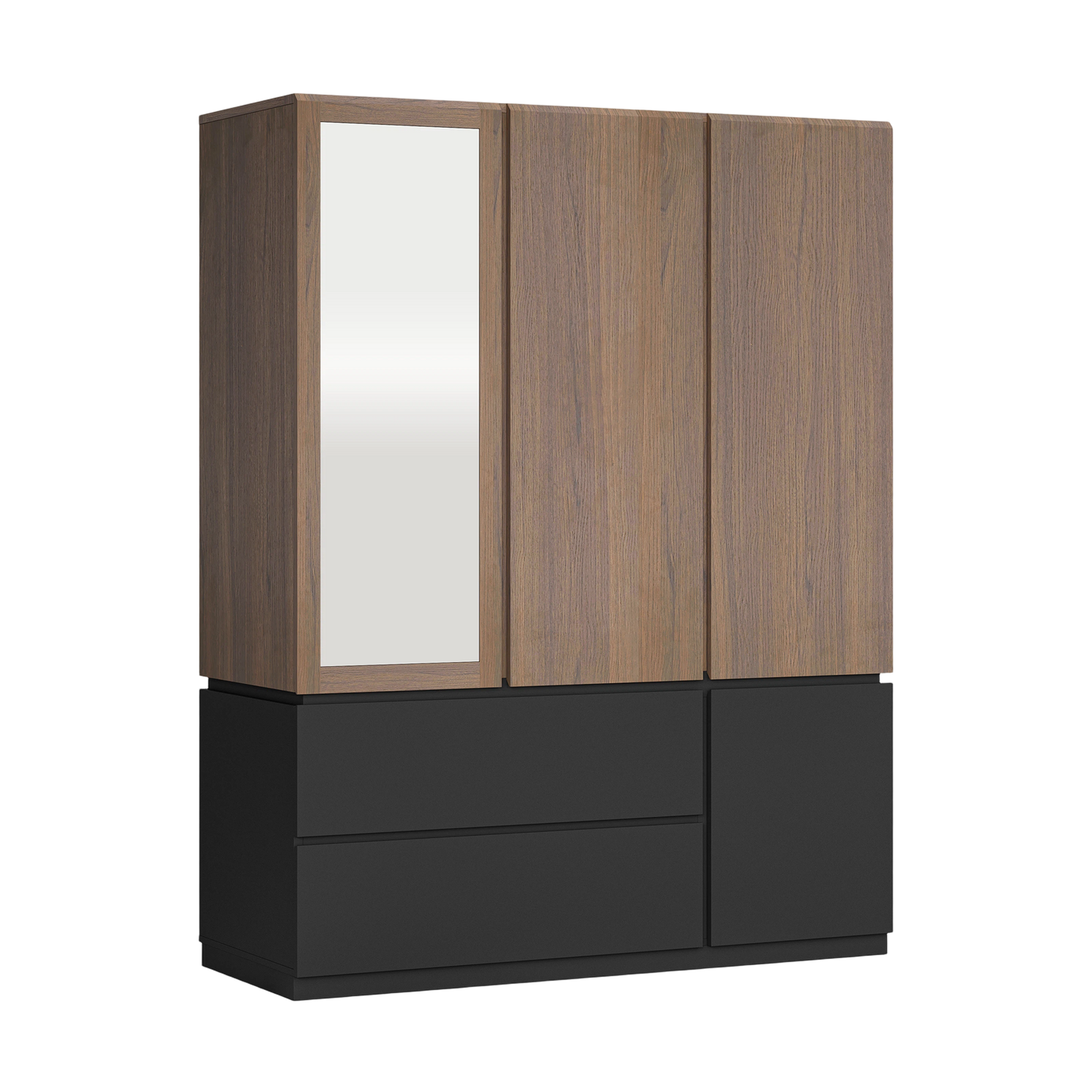Whisper Series 71" Wardrobe with Mirror & Drawers