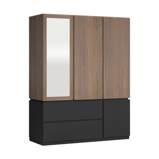 Whisper Series 71" Wardrobe with Mirror & Drawers