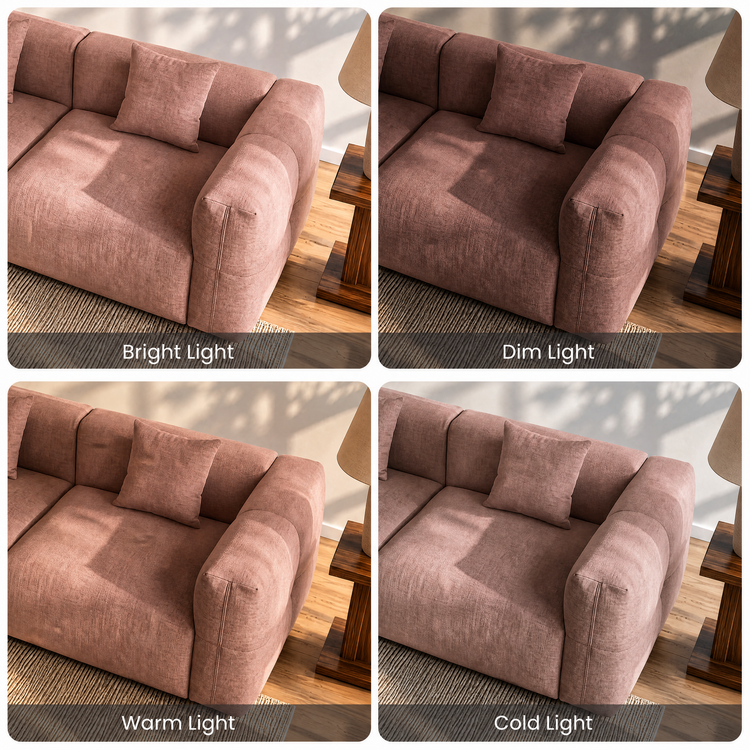 Pink Velvet 3-Seater Sofa | Modern Italian Modular Couch
