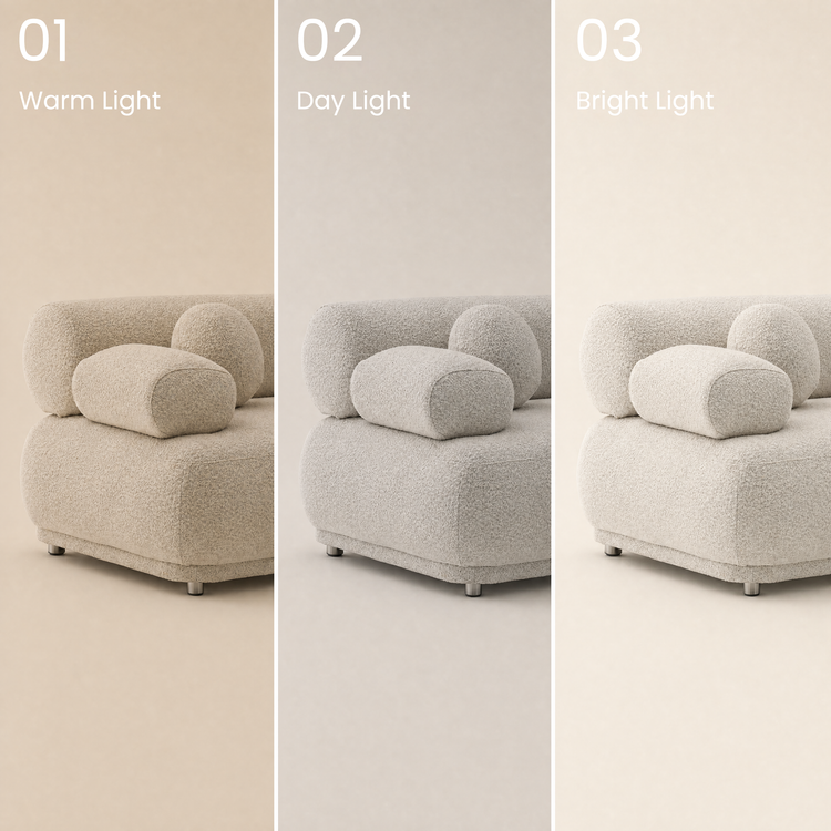 Sofá de 3 plazas de terciopelo beige | Sofá modular italiano moderno