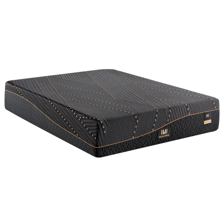 Black patterned mattress shown alone on a white background