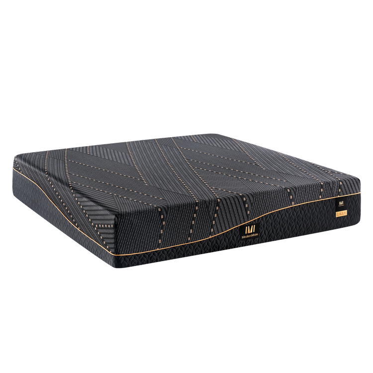 One mattress is prominent in front, Several offset depictions overlap behind it