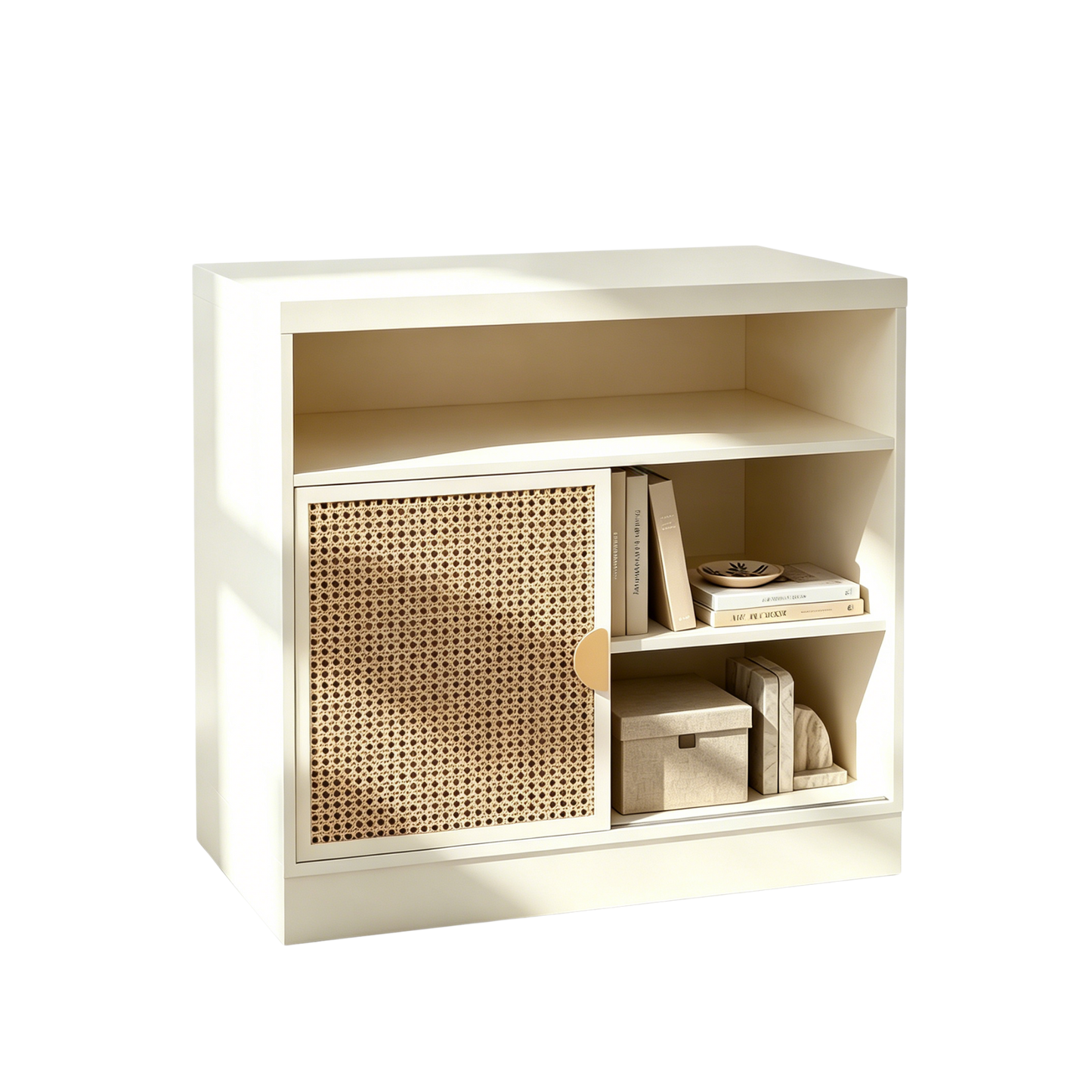 Modern Wood Accent Cabinet with Sliding Door