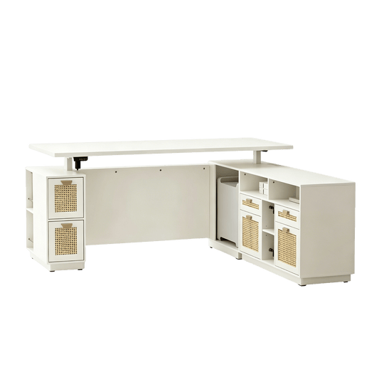 Soren 71" L Shaped Height-Adjustable Executive Desk