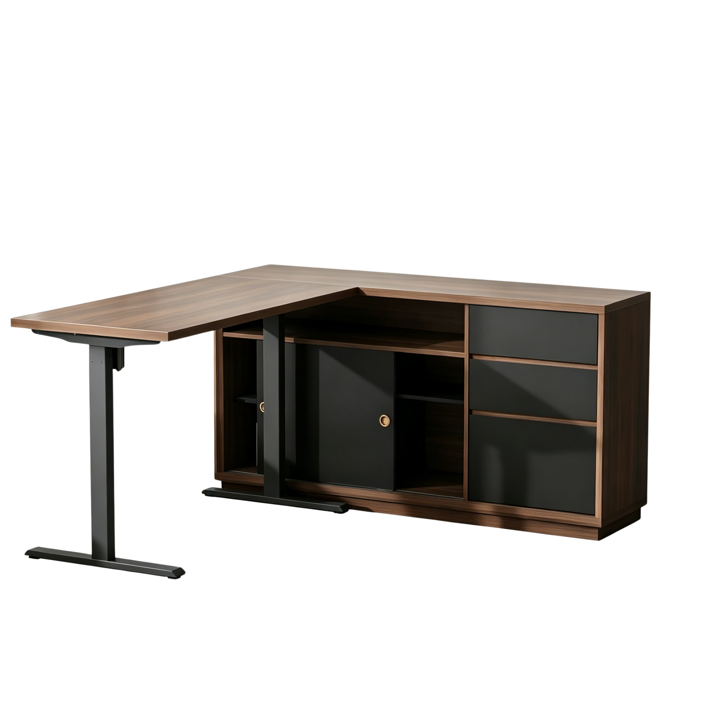 47" Electric Standing Desk with 60" Storage 3 Drawers File Cabinet
