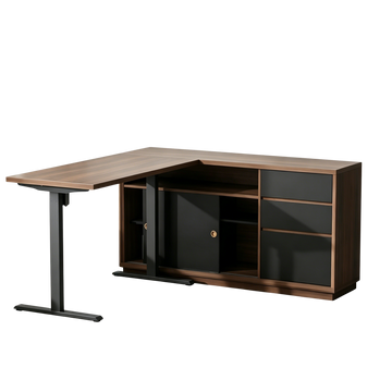 47" Electric Standing Desk with 60" Storage 3 Drawers File Cabinet