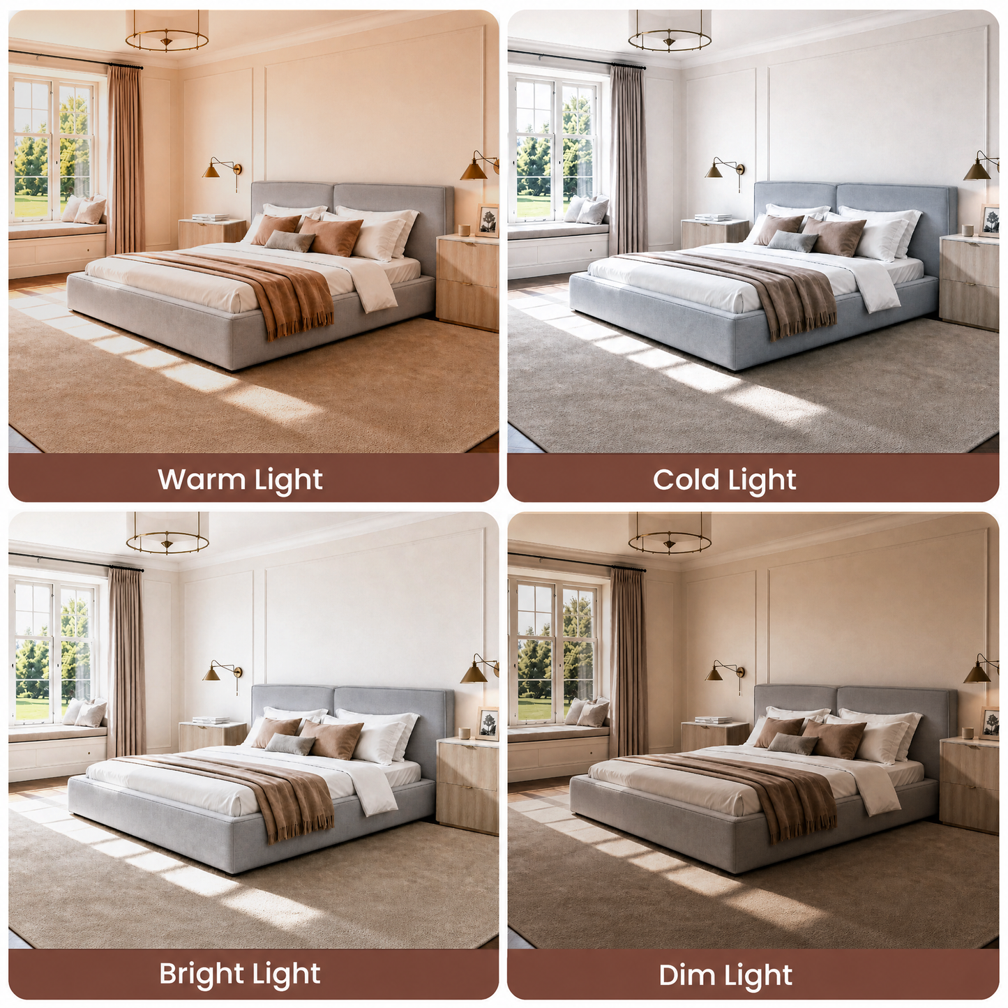 Light Grey Queen Lift-Up Storage Bed Frame with Upholstered Headboard