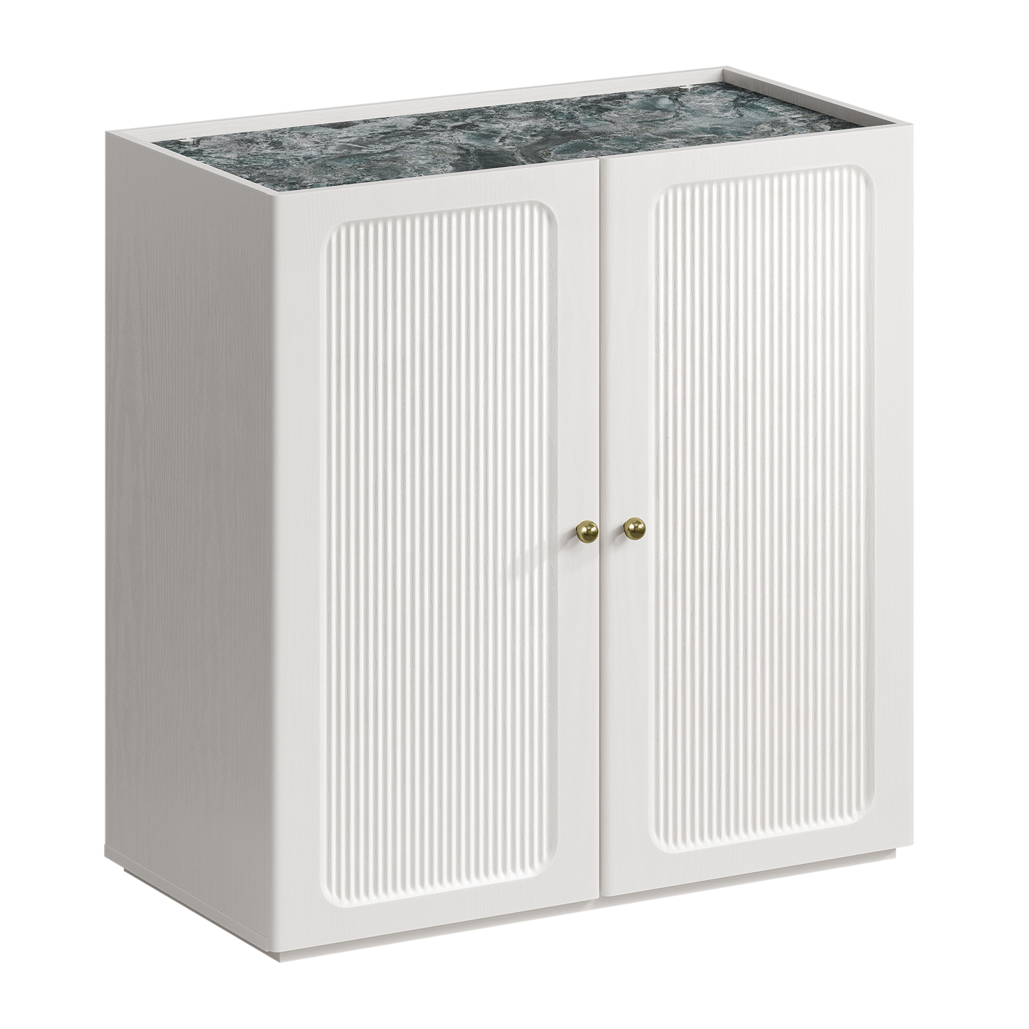 Flexmod 31.5" Modular Fluted Storage Cabinet with Soft-Close Doors