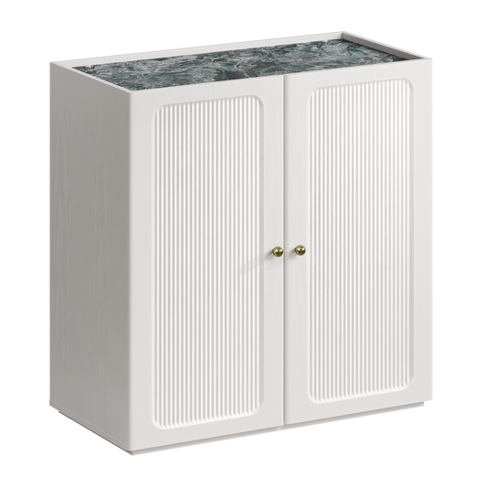 Flexmod 31.5" Modular Fluted Storage Cabinet with Soft-Close Doors