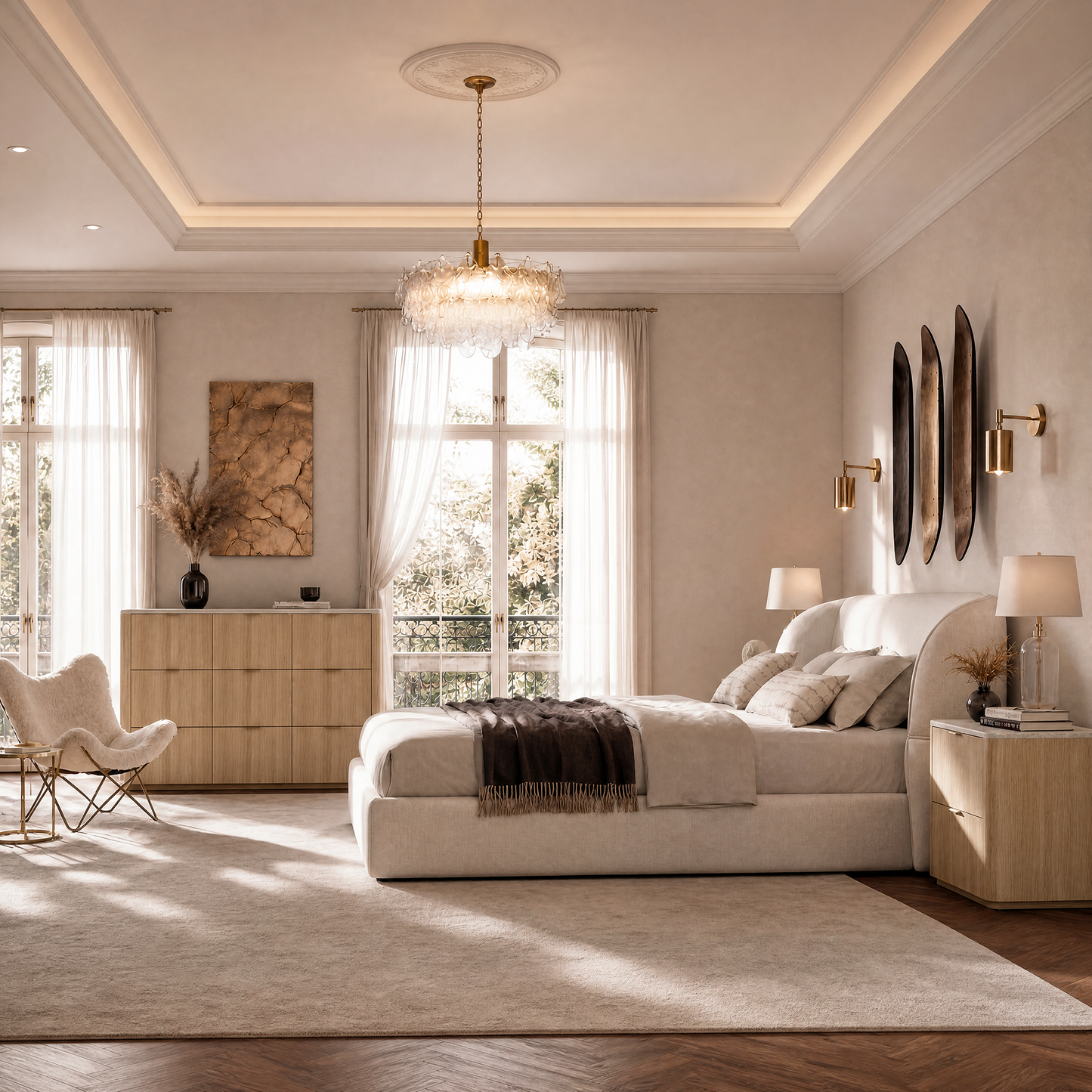 [Pre-sale] Cloud Cream Queen Platform Bed Frame with Pillow-Soft Wingback Headboard