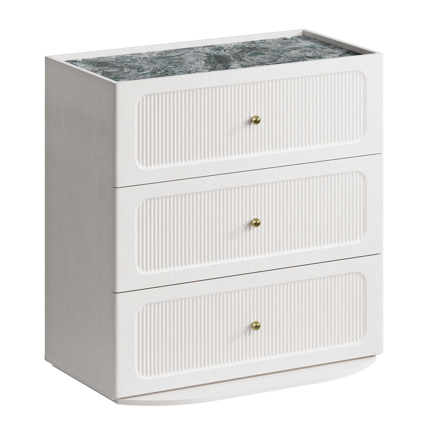 FlexMod 31.5" Modular Fluted 3-Drawer Dresser with Soft-Close Glides