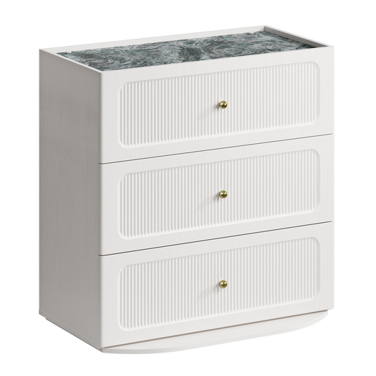 FlexMod 31.5" Modular Fluted 3-Drawer Dresser with Soft-Close Glides