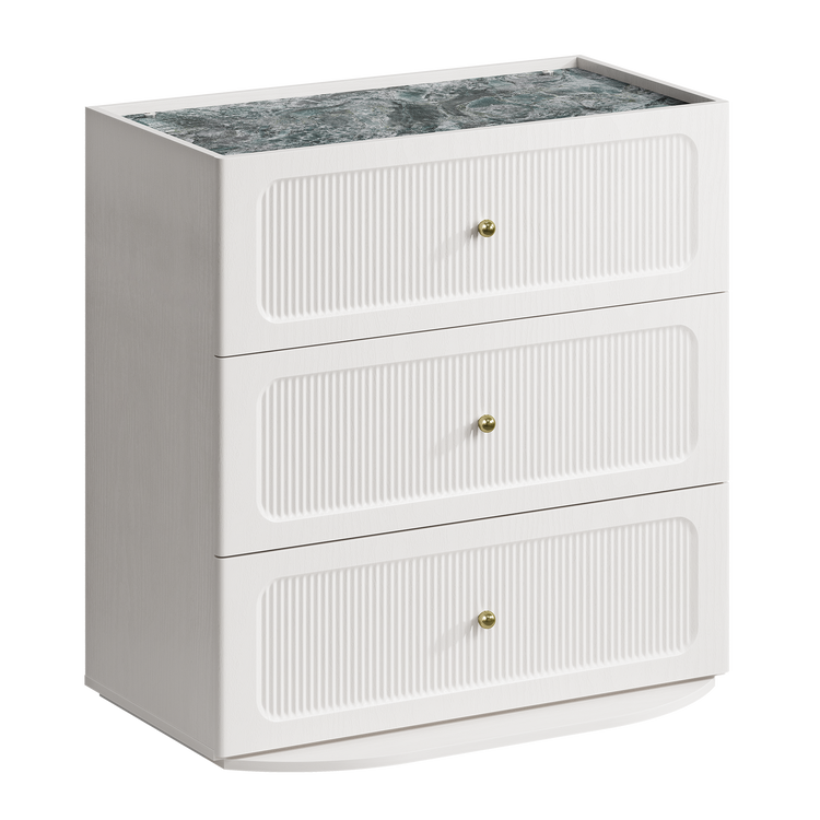 FlexMod 31.5" Modular Fluted 3-Drawer Dresser with Soft-Close Glides