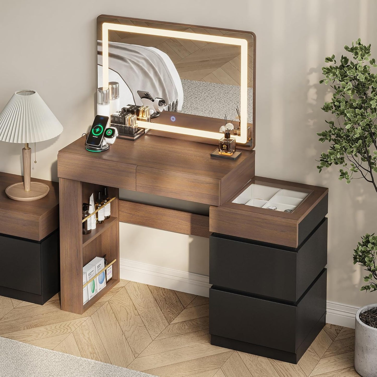 Whisper Series Compact Vanity with LED & Power