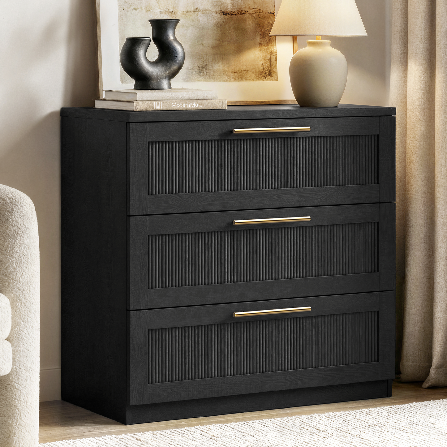 [Pre-sale] Harmo Block 3-Drawer Dresser with Wave Panel