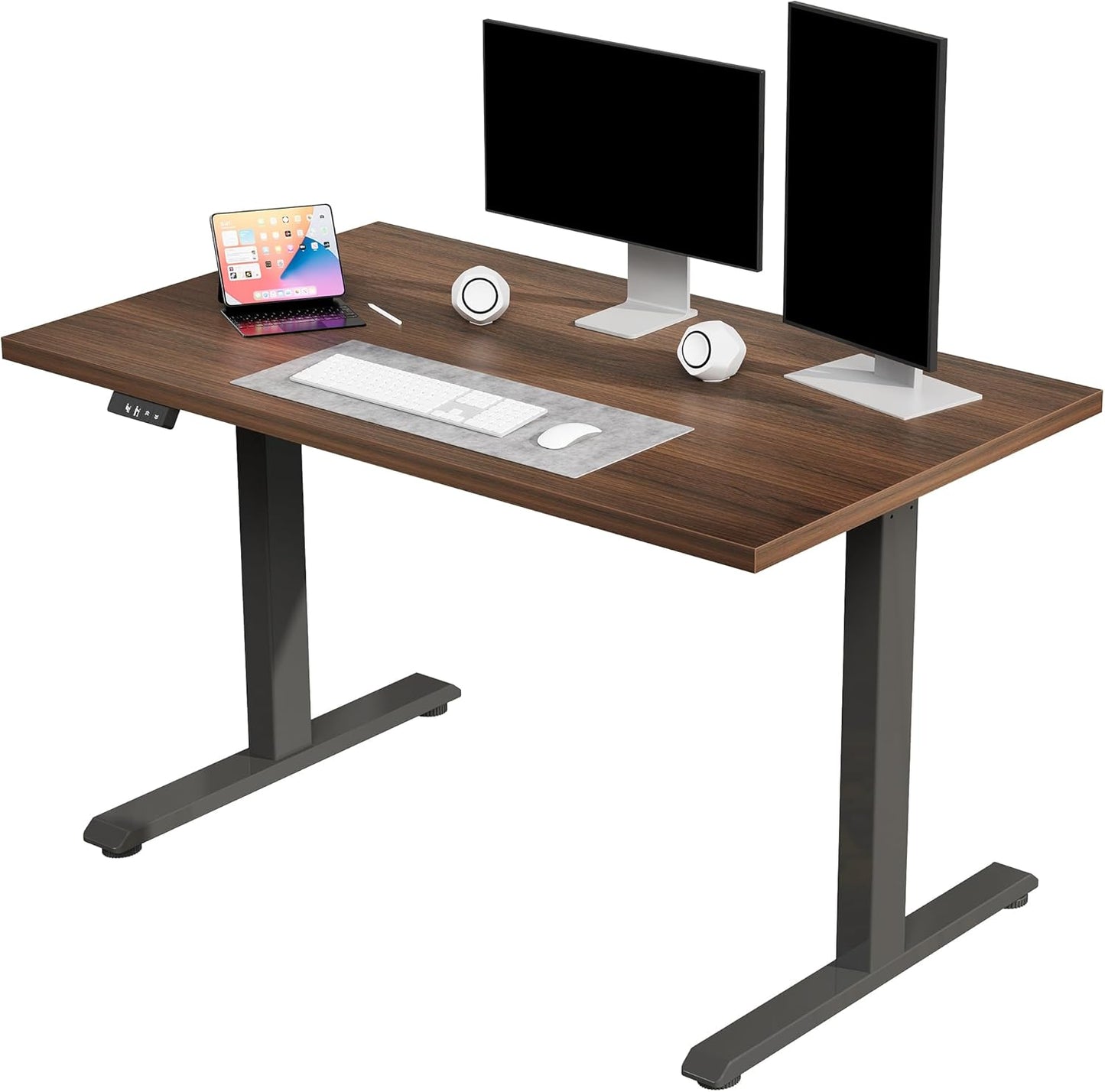 Soren 47" Electric Height-Adjustable Executive Desk, Black Walnut