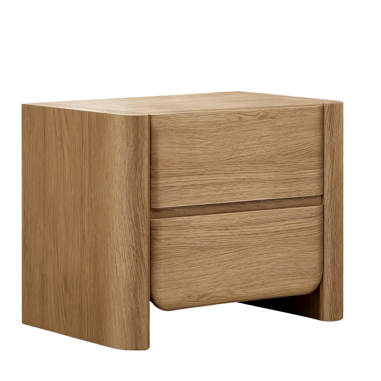 26-Inch Curved-Edge Nightstand with Charging Station
