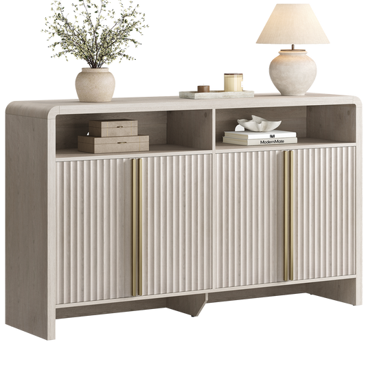 Caly 59" Fluted Sideboard Buffet Cabinet with Storage