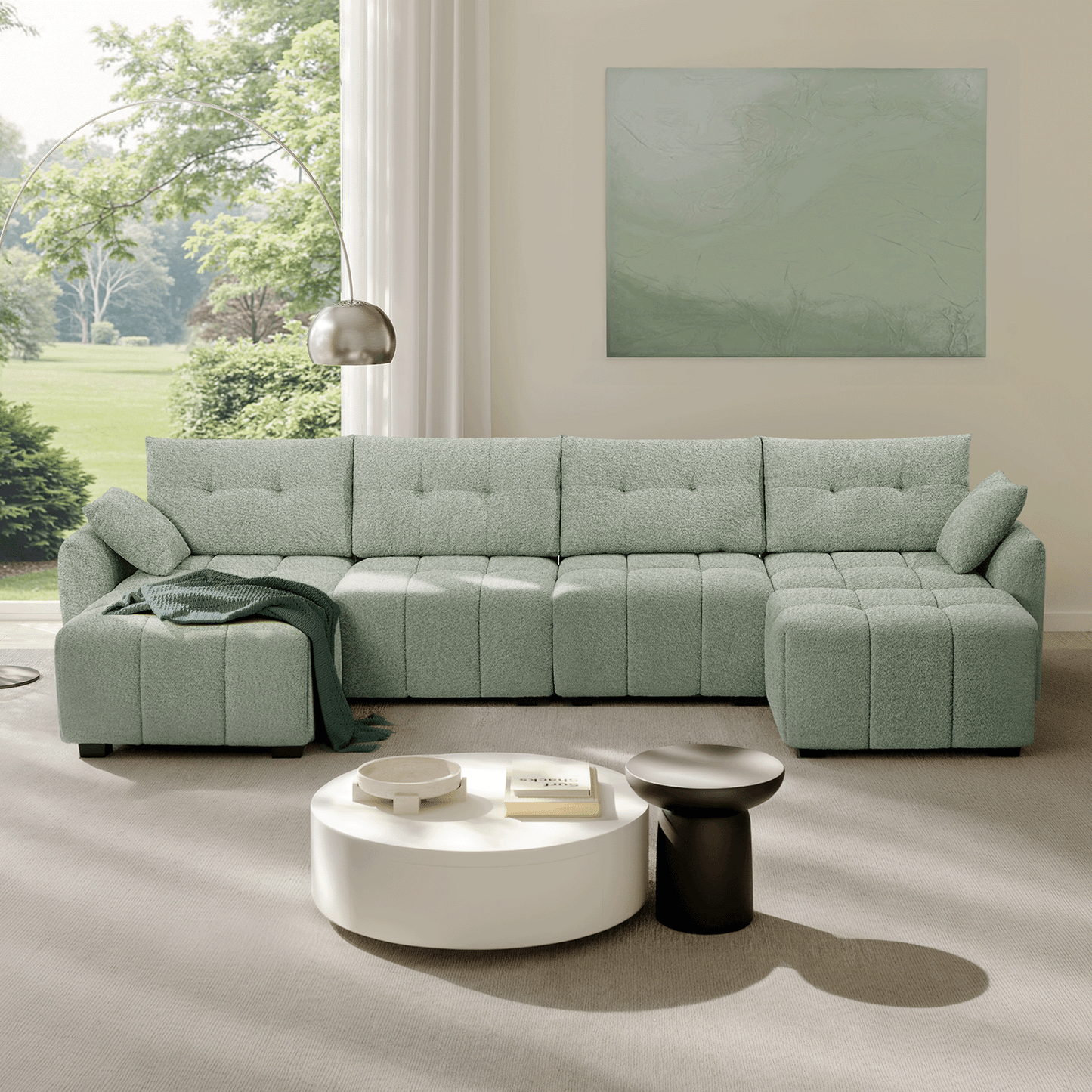 Ivy 4-Seat Clover Sectional Sofa
