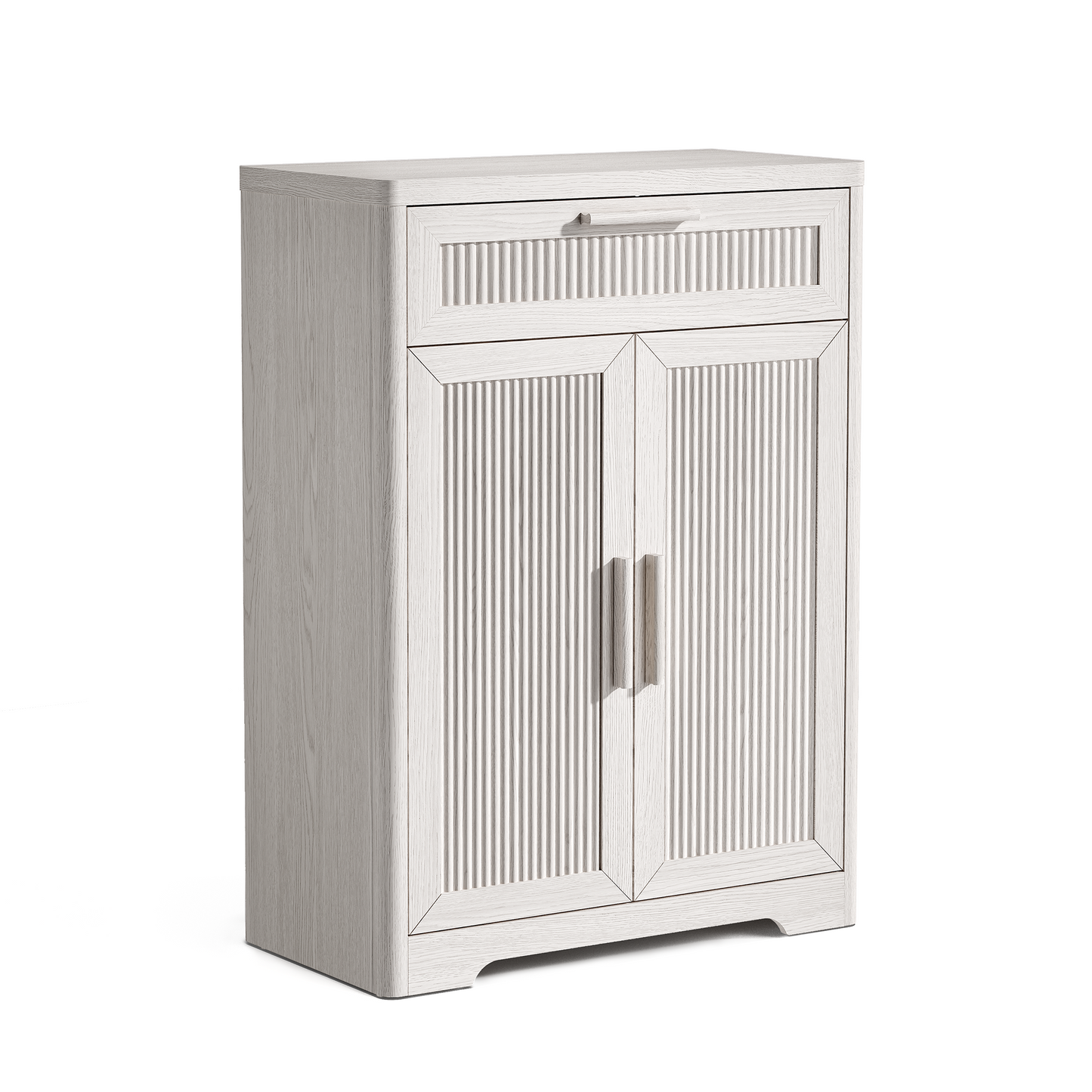 [Pre-Sale] Lira 47.2" Fluted Rippled Wooden Shoe Cabinet with Drawer