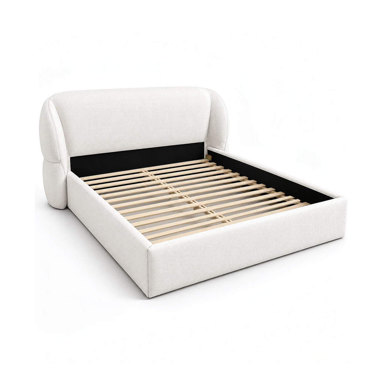 [Pre-sale] Cloud Cream Queen Platform Bed Frame with Pillow-Soft Wingback Headboard