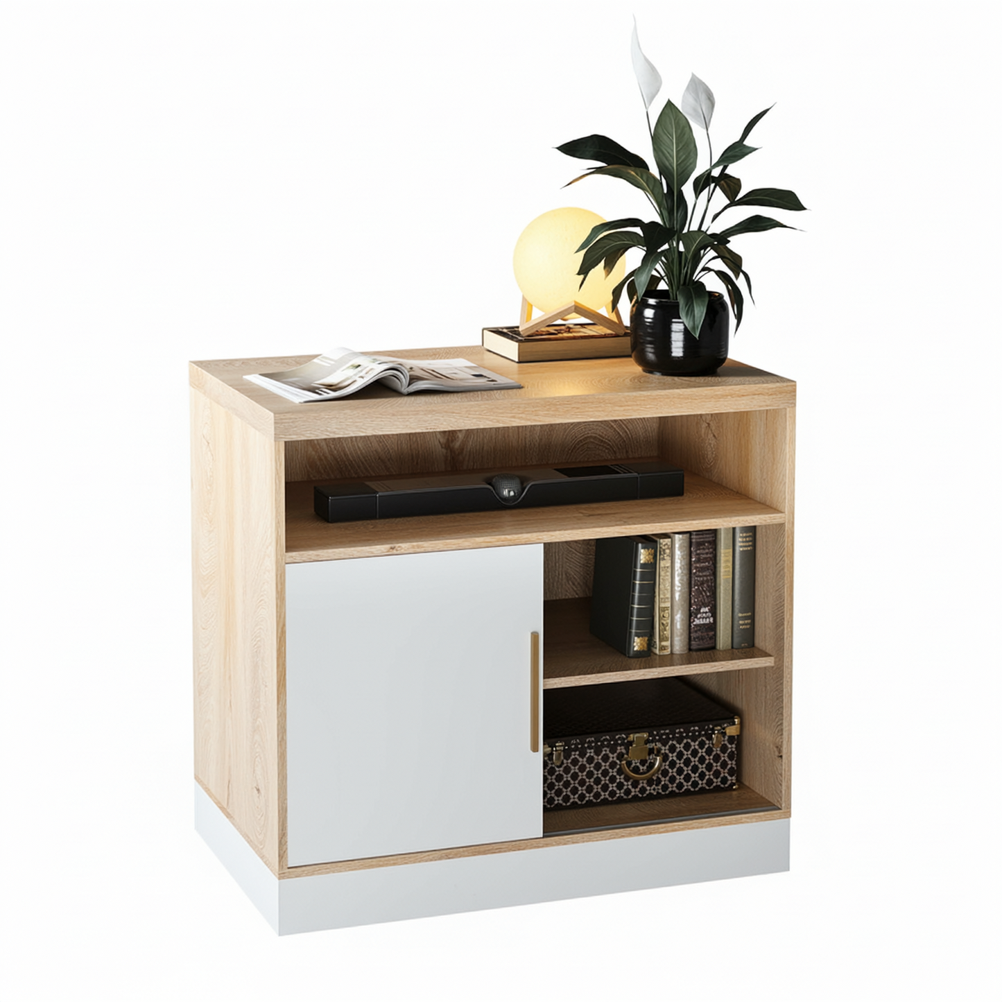 Soren Wood Natural Lateral Storage Cabinet