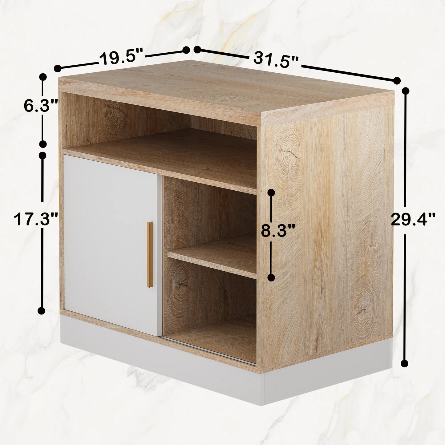 Soren Wood Natural Lateral Storage Cabinet
