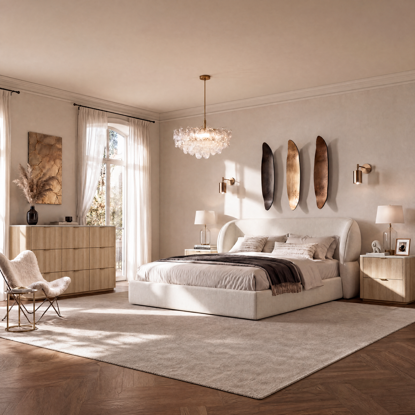 [Pre-sale] Cloud Cream Queen Platform Bed Frame with Pillow-Soft Wingback Headboard