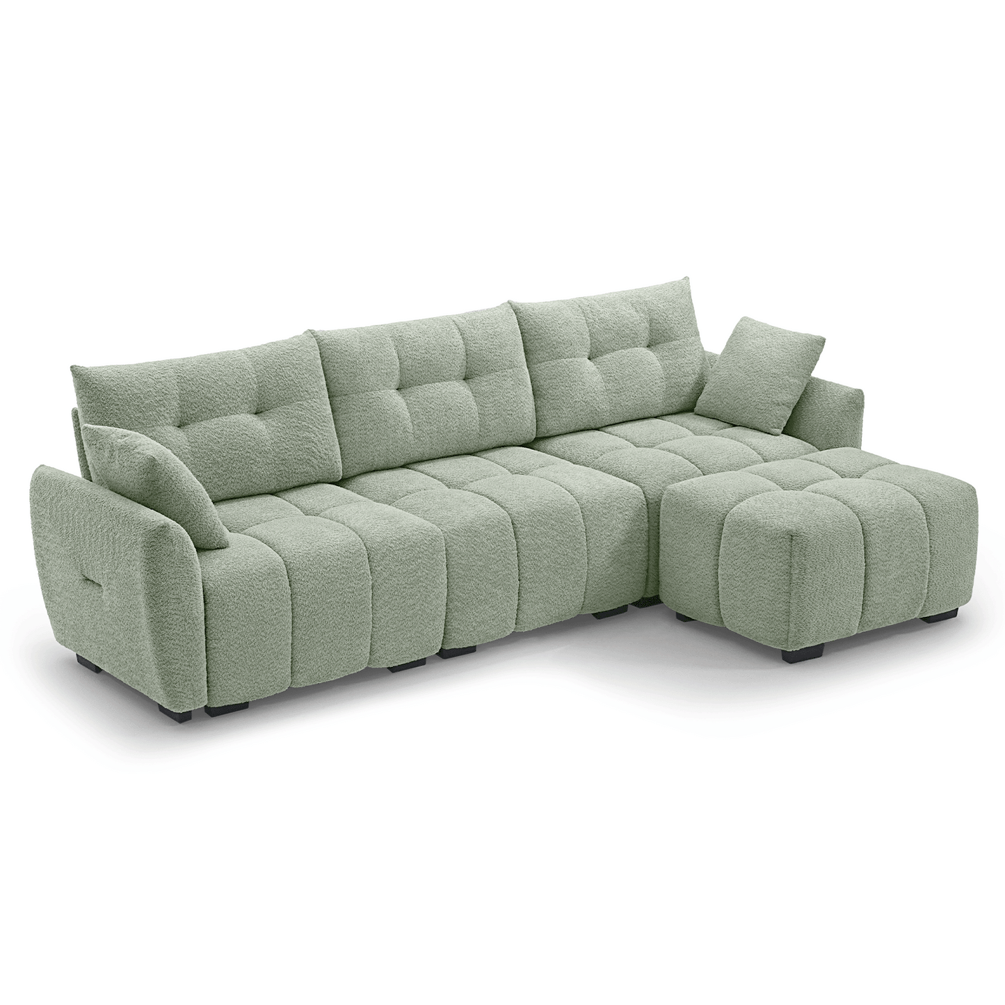 Ivy 3-Seat Clover Sectional Sofa