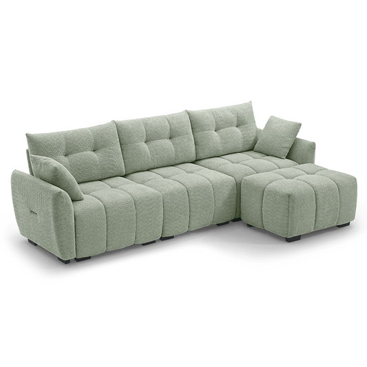 Ivy 3-Seat Clover Sectional Sofa