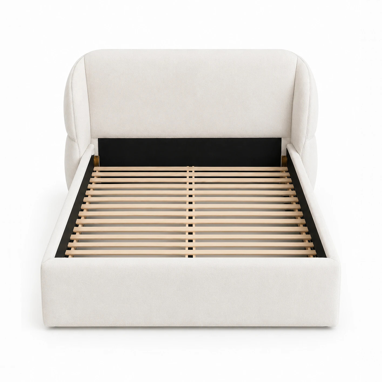 [Pre-sale] Cloud Cream Queen Platform Bed Frame with Pillow-Soft Wingback Headboard