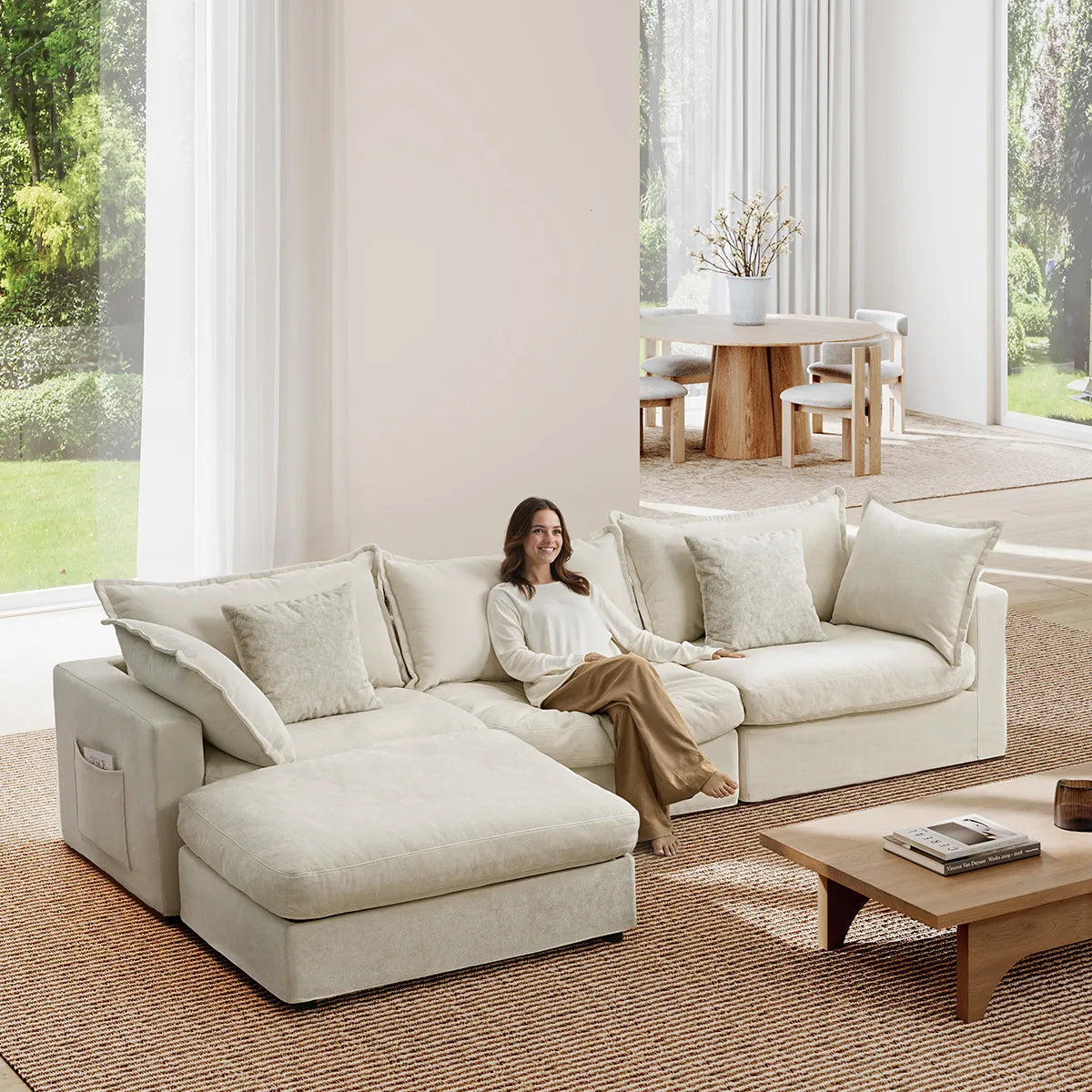 Silas 3-Seat Cloud Sectional Sofa