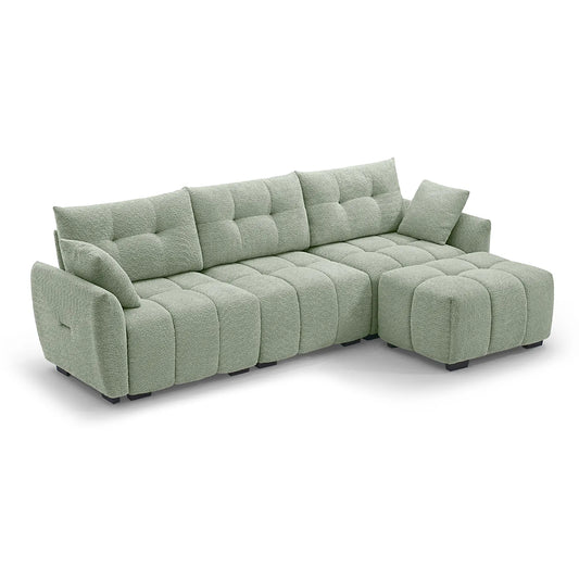 Ivy 3-Seat Clover Sectional Sofa