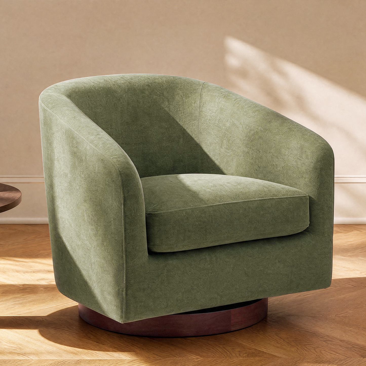 [Pre-Sale] 31.8" Wide-Seat Swivel Accent Chairs - 360° Upholstered in Green