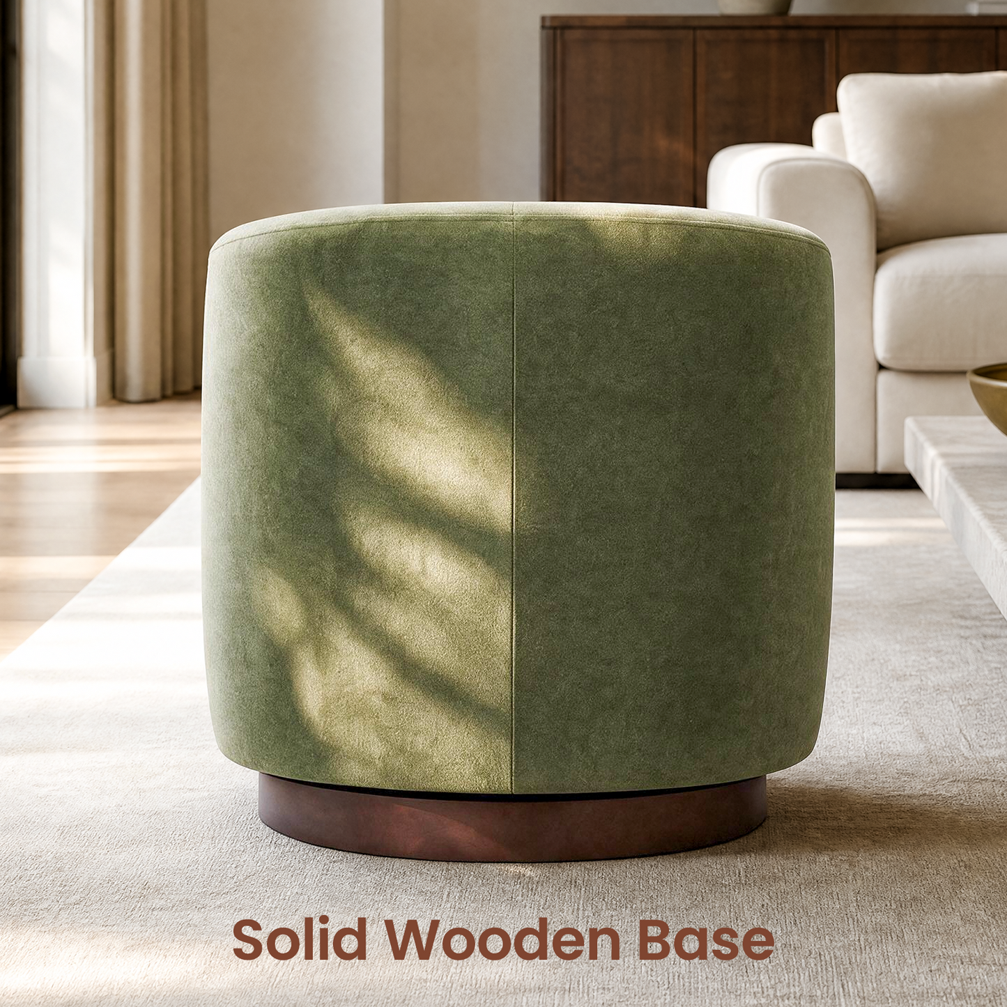 [Pre-Sale] 31.8" Wide-Seat Swivel Accent Chairs - 360° Upholstered in Green