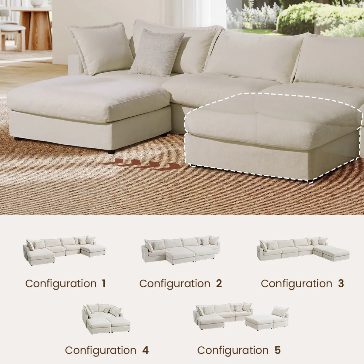 Silas 4-Seat Cloud Sectional Sofa