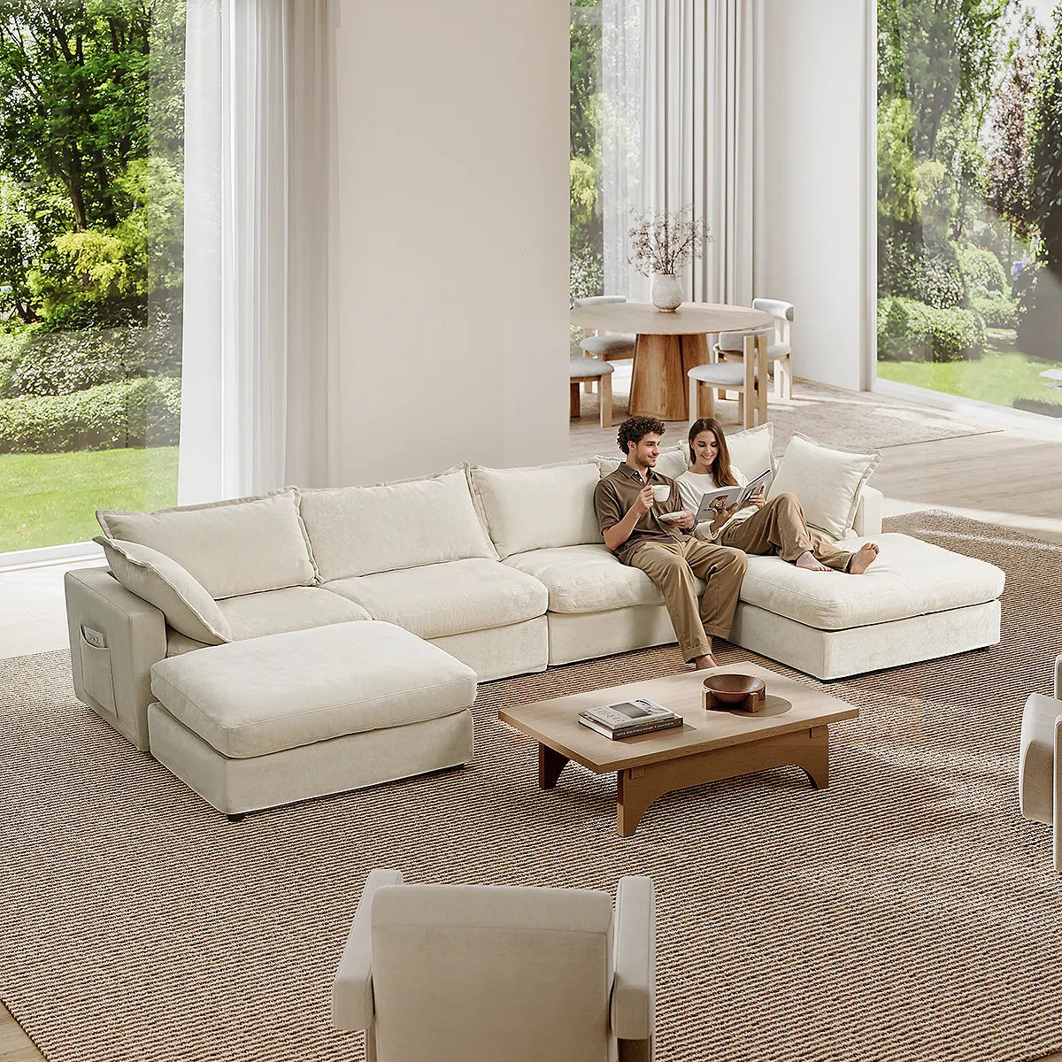 Silas 4-Seat Cloud Sectional Sofa