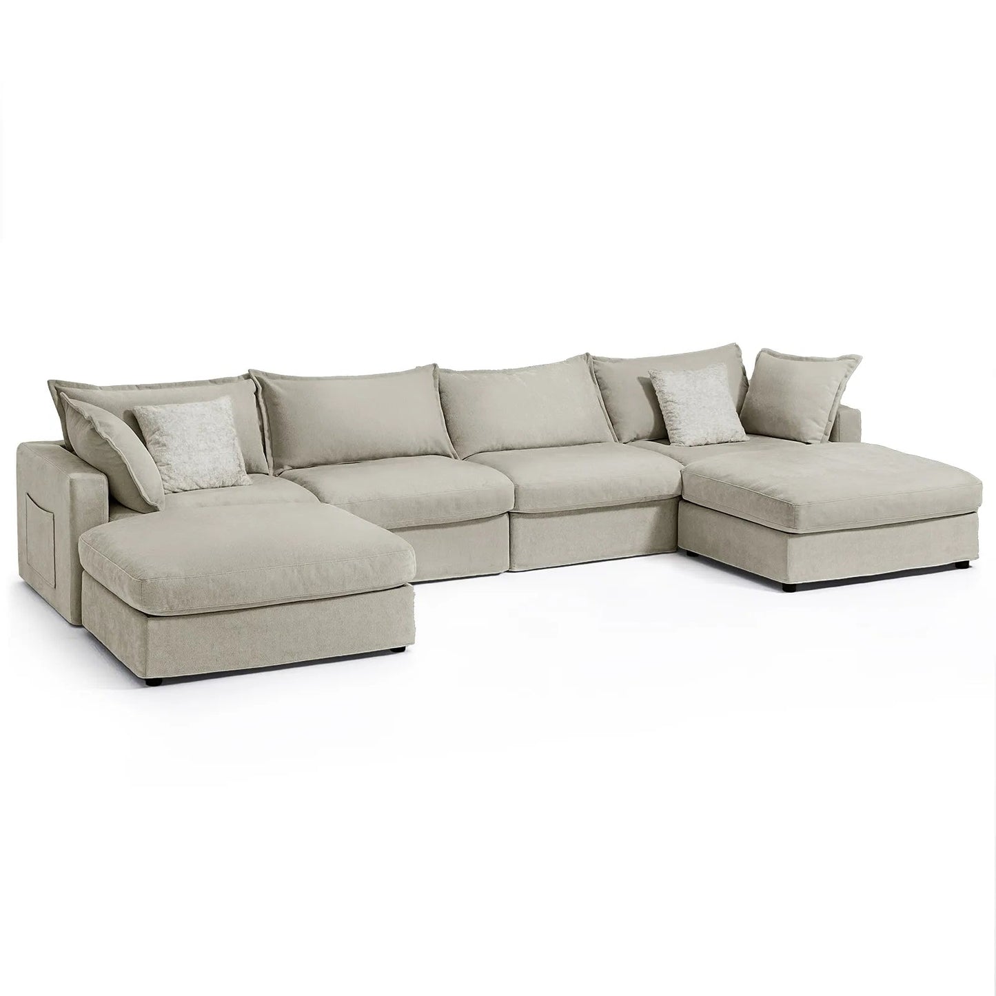 Silas 4-Seat Mist Sectional Sofa