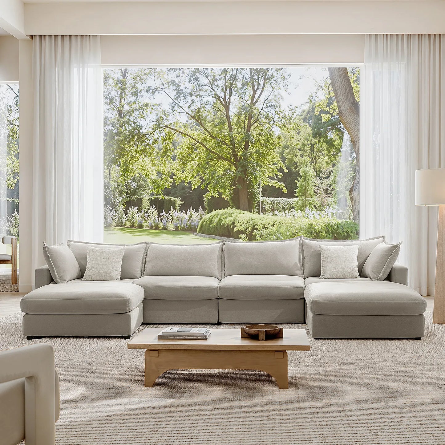 Silas 4-Seat Mist Sectional Sofa