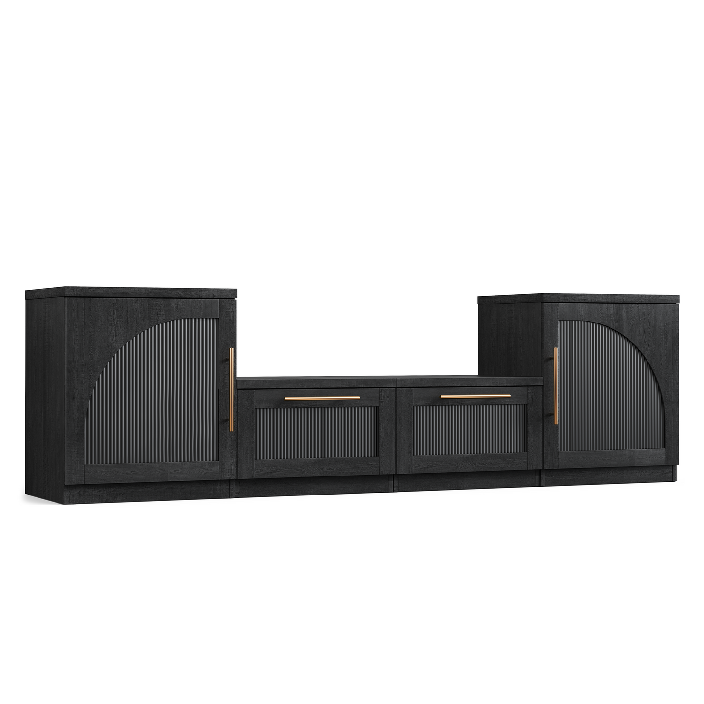 Harmo Block Modular TV Stand with Arched Door Cabinets & Drawers